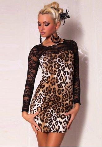 Sexy Leopard Prints Mini Dress
