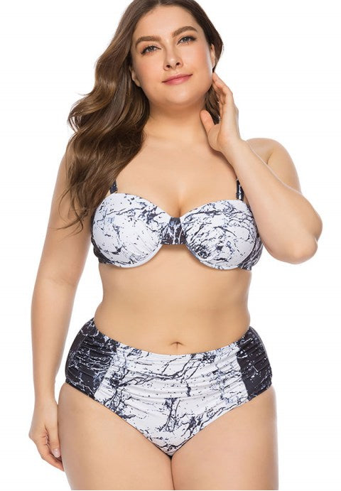 Plus Size Underwire Two Piece Swimsuit