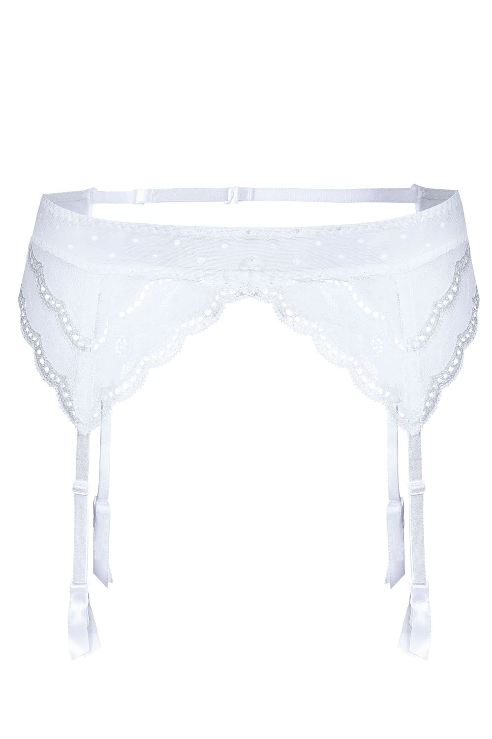 Roza Lagerta Suspender Belt White