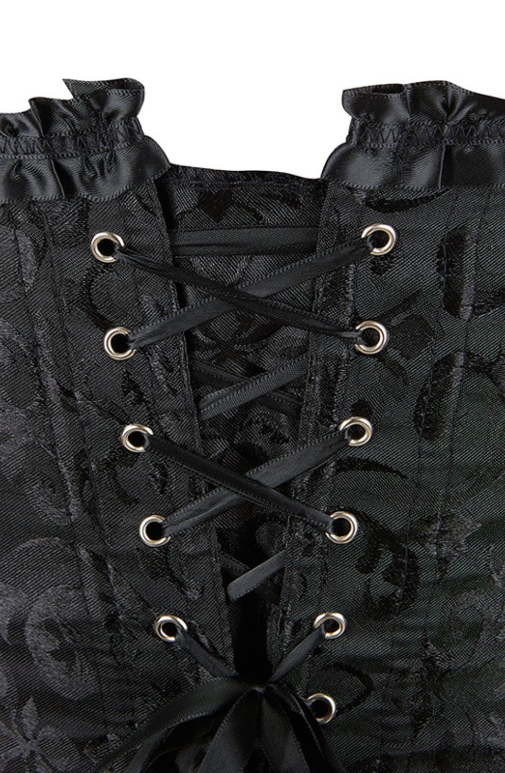 YesX YX886 Stunning Black Borcade Corset Up to 5XL