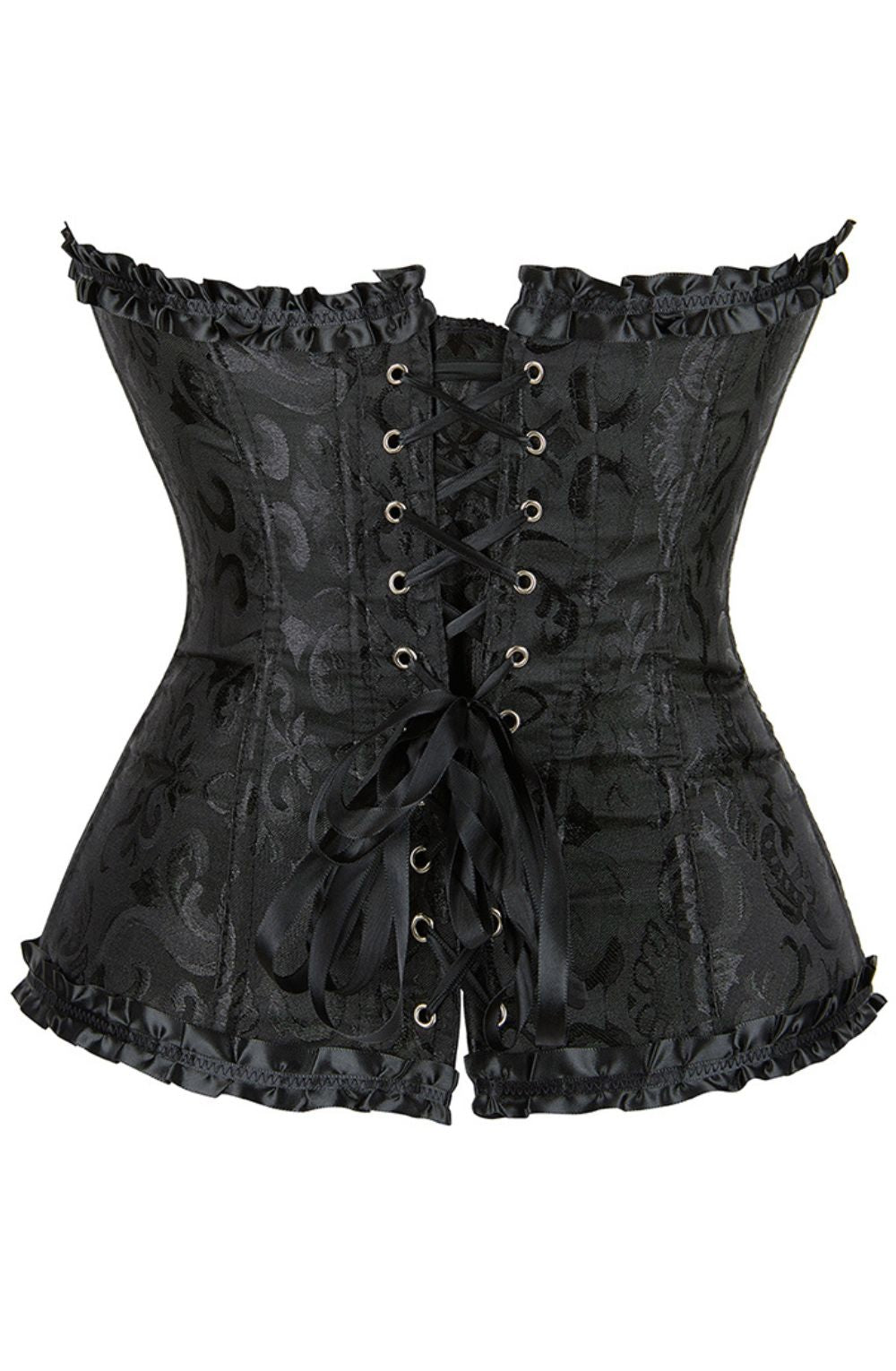 YesX YX886 Stunning Black Borcade Corset Up to 5XL