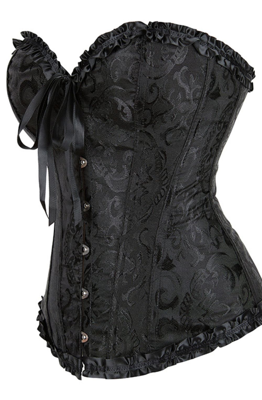 YesX YX886 Stunning Black Borcade Corset Up to 5XL