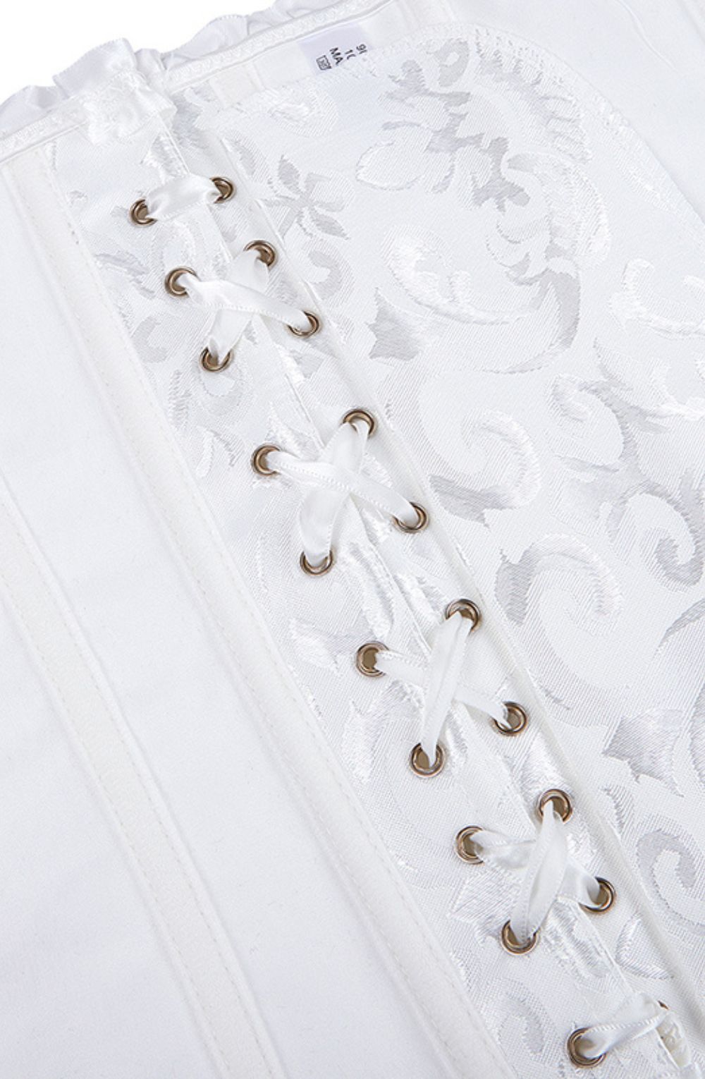 YesX YX887 Elegant White Brocade Corset up to 2XL