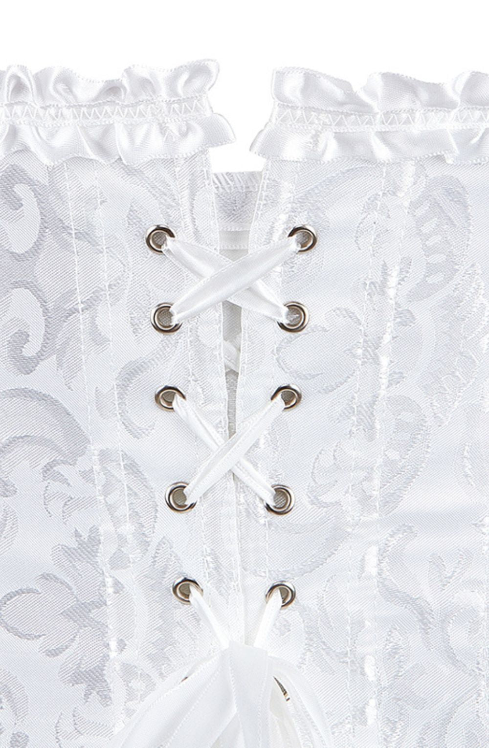 YesX YX887 Elegant White Brocade Corset up to 2XL